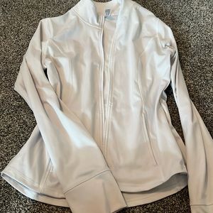 Women’s white zip up